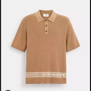 NWT Coach XXL Tan Men's Polo Shirt
